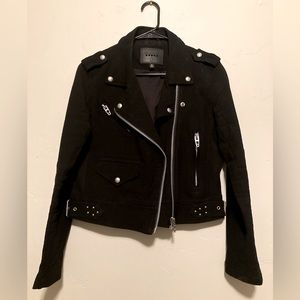 BLANK NYC Crepe Moto Jacket